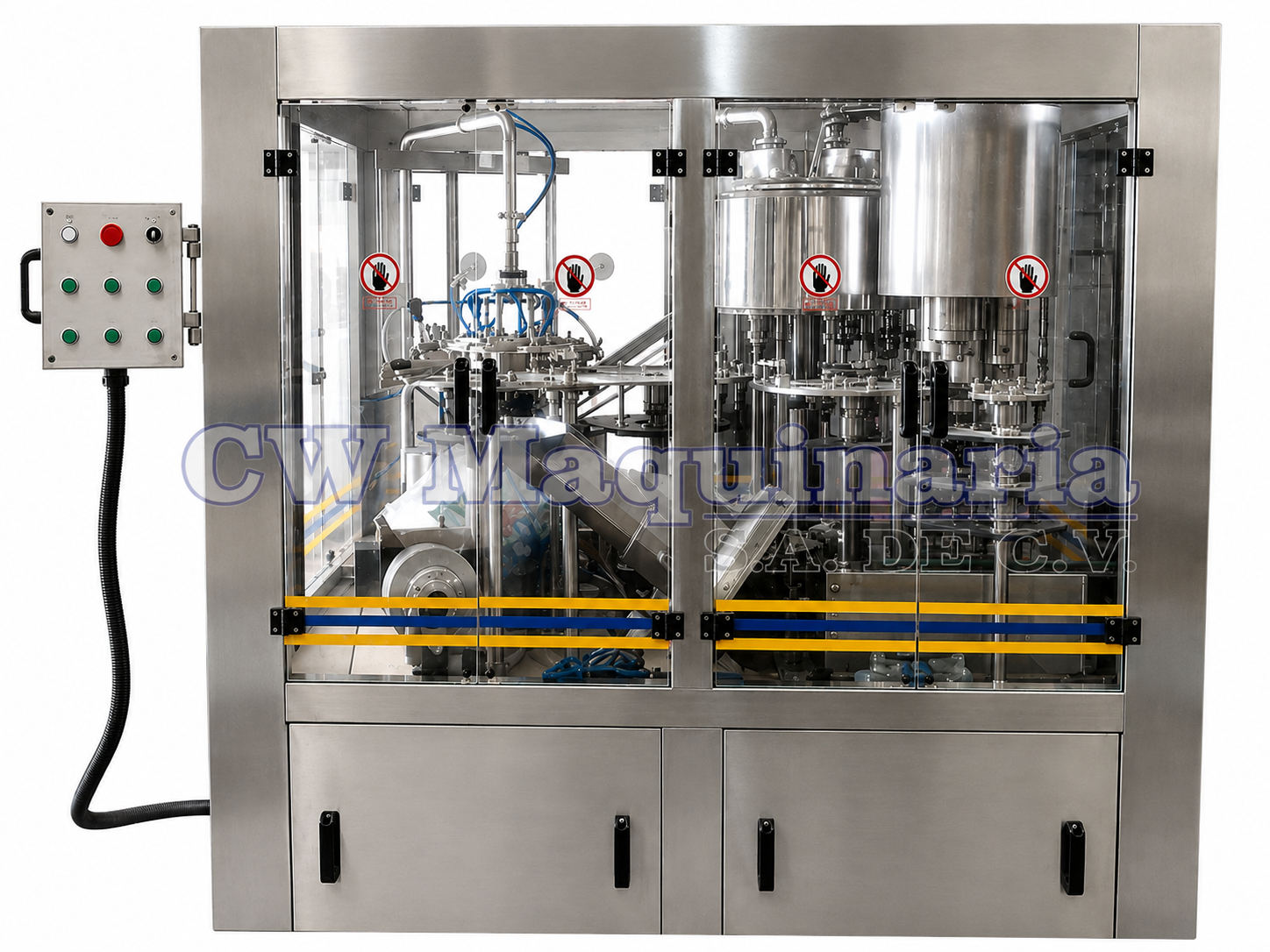 EQUIPO TRI BLOCK LAVADO LLENADO Y TAPONEADO 2500 botellas/hr